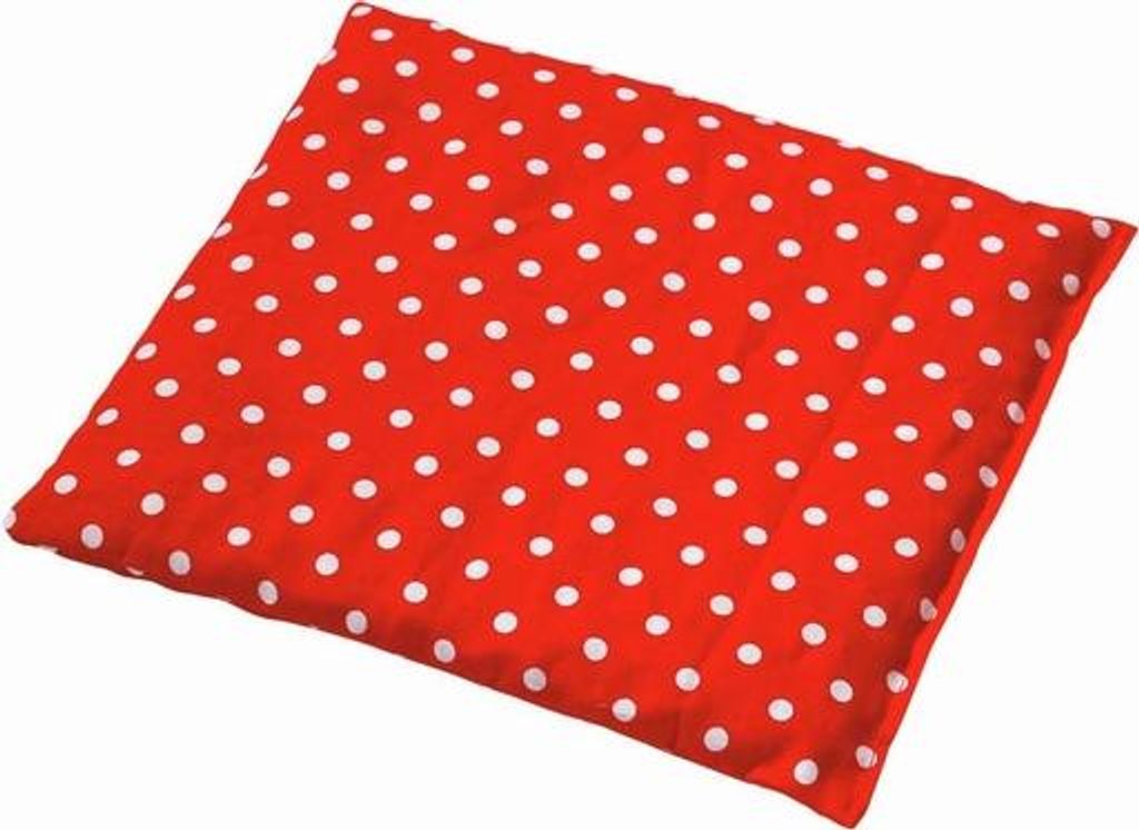 Kirschenkernkissen Classico - Wärmekissen 24 x 25cm - Rot mit Weißen Sphären