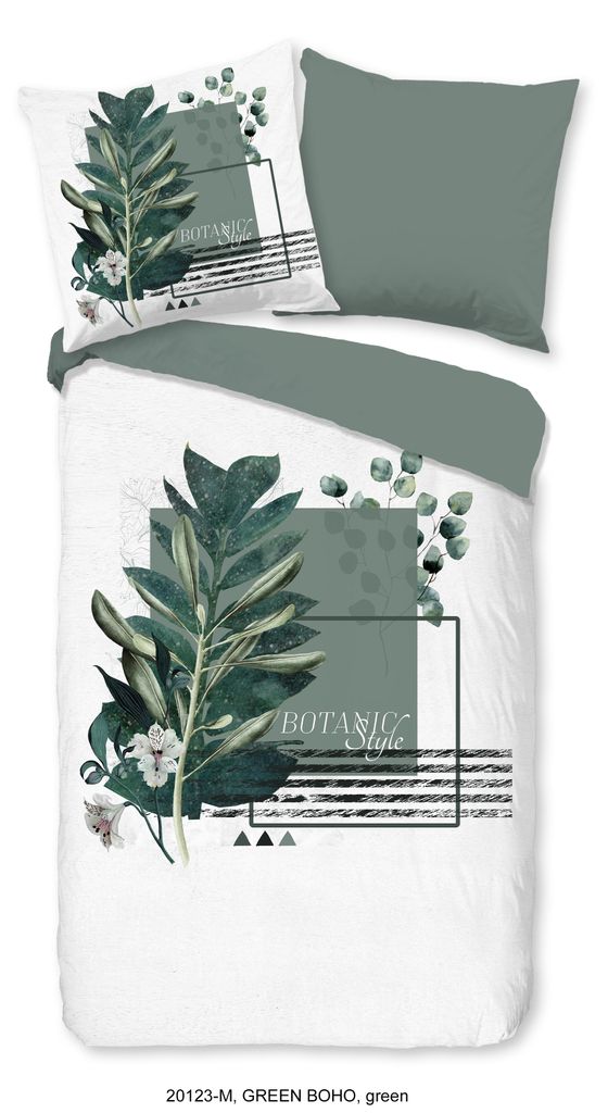 Duvet cover Pure 155x220 + 1* 80x80 cm - Graphic leaf