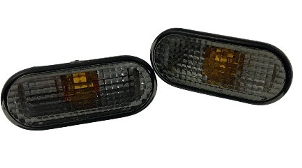 2x Premium Seitenblinker Blinker in Schwarz / Smoke für Seat Leon 1M Ibiza 6K