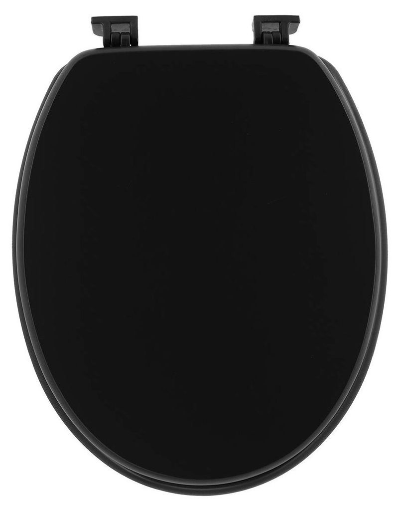 Wc-deckel mdf 18 zoll kunststoffbefestigungen - mattschwarz - Tendance