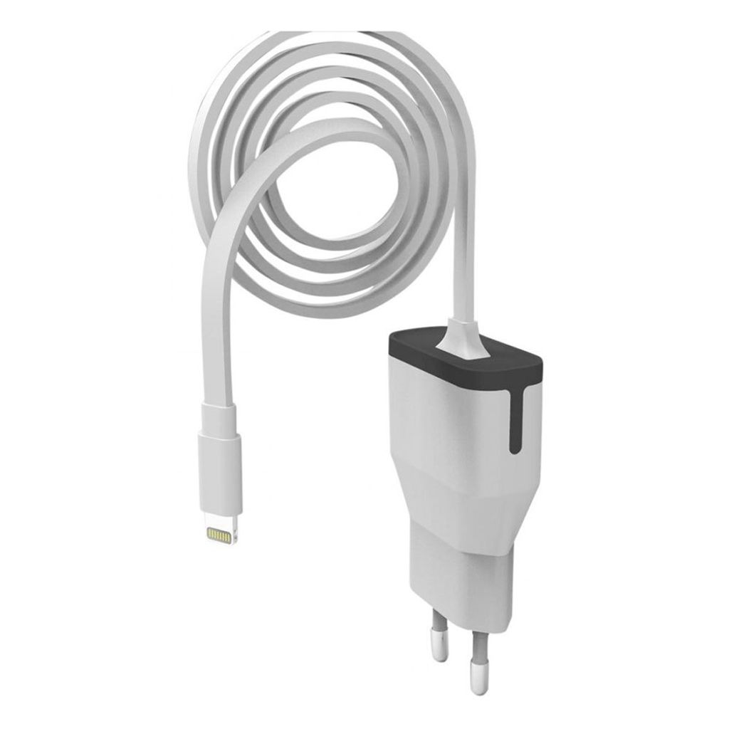 Muvit Ladegerät dewall apple lightning mfi 2.4a cable 1m white