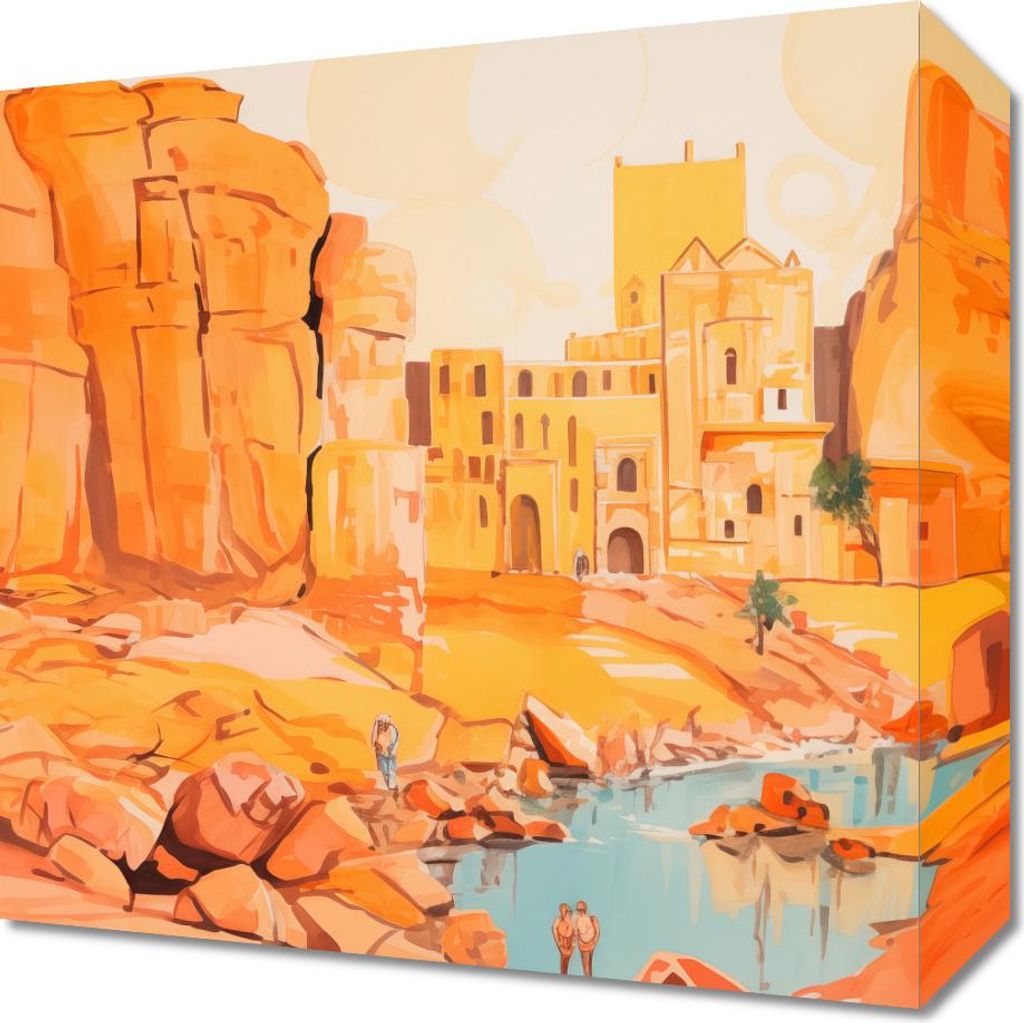 Bild 30x30cm Ruinen unter der Sonne
