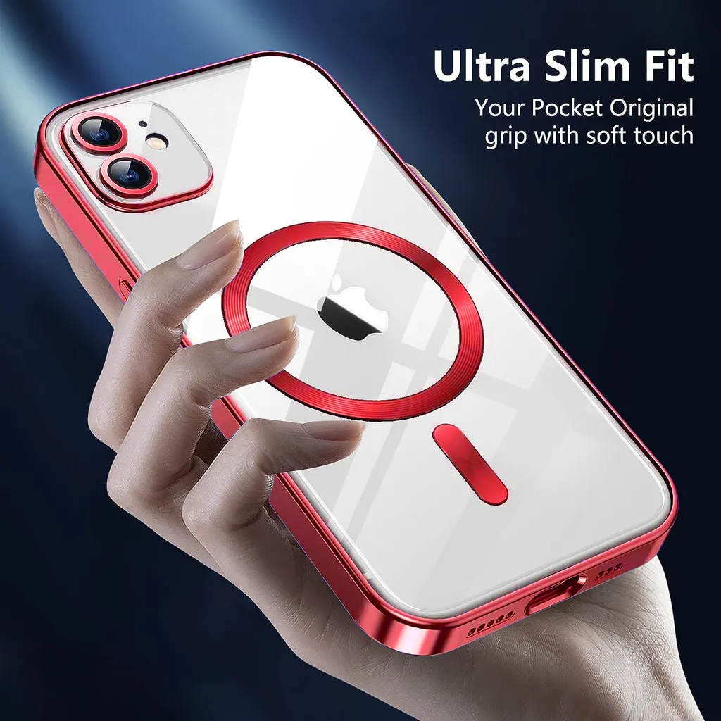 Se® HARDCASE Custodia Trasparente Per IPhone 13 - Cover Con Cornice Morbida, Antigraffio E Antiurto