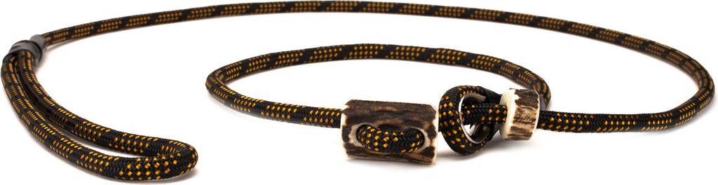 Mystique Field trial Moxonleine Retrieverleine 6mm 130cm mit Zugbegrenzung schwarz / orange