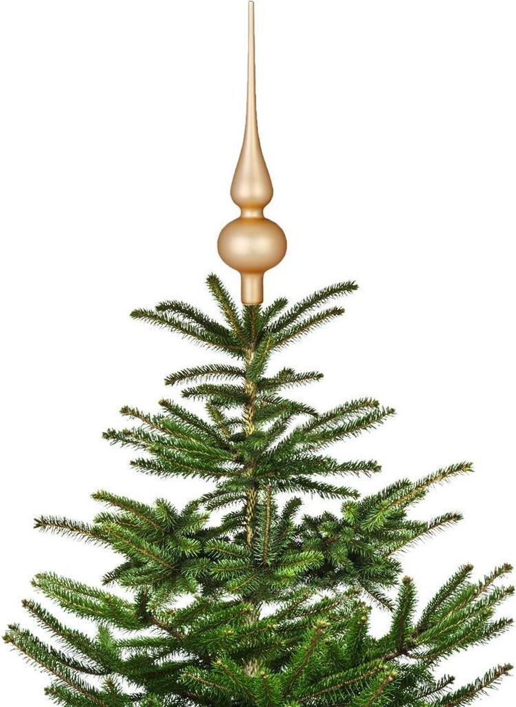 Christbaumspitze 26cm Brokatgold matt