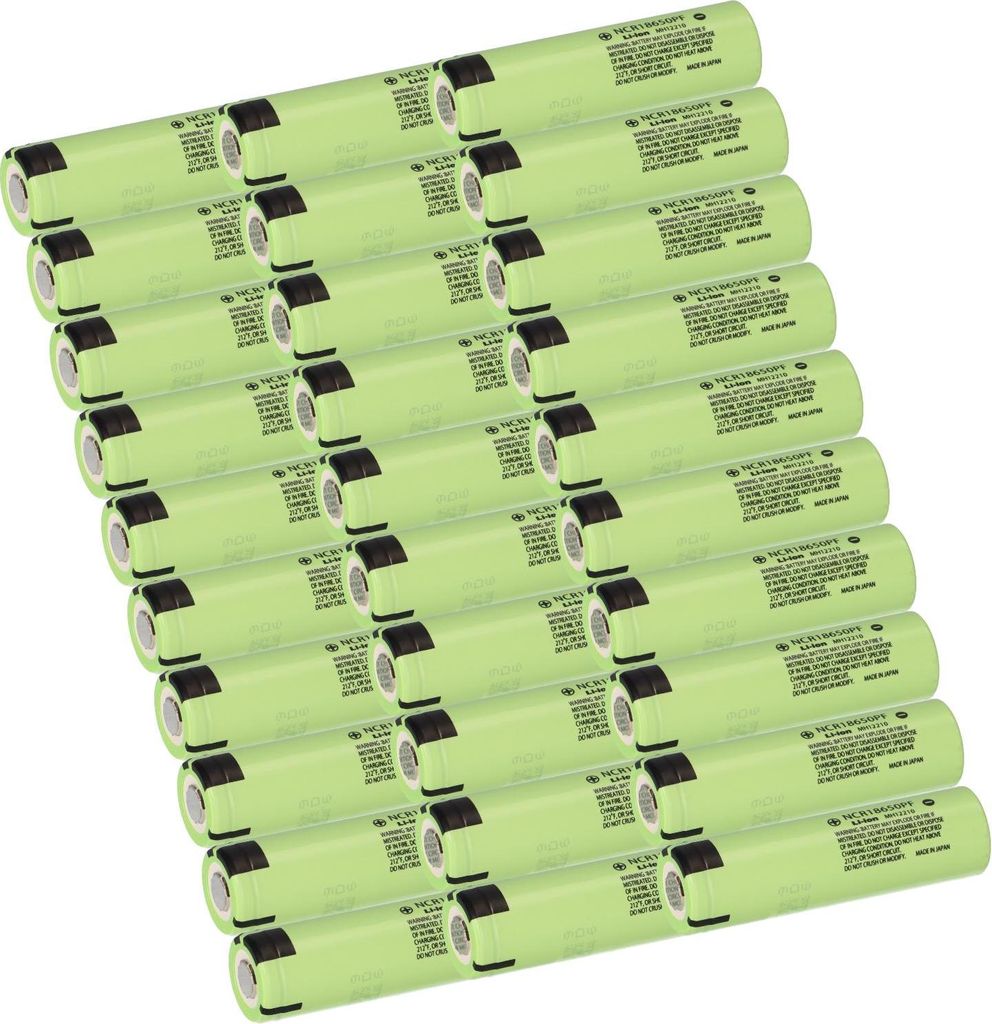 30x Panasonic Zelle NCR18650PF Flat-Top Li-ion 18650 2900mAh 3,6V
