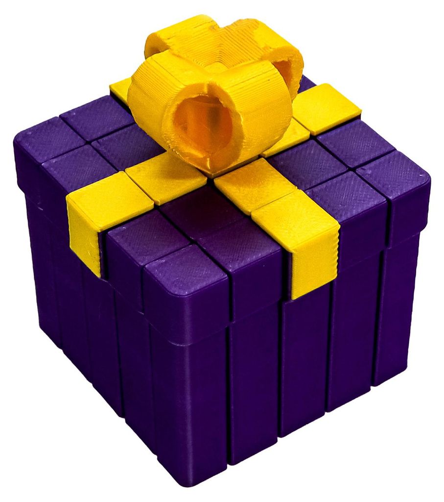 Geschenkbox mit Fidget-Toy, 3D-gedruckter Weihnachtsschmuck, wandelbare Geschenkbox, stressabbauendes Spielzeug, ideales Weihnachtsgeschenk für Te...