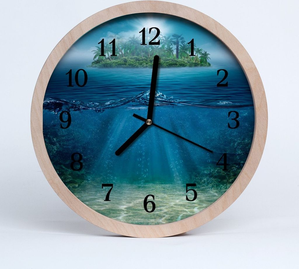 Holzuhr 20fi cm wanduhr - Sea Meeresboden