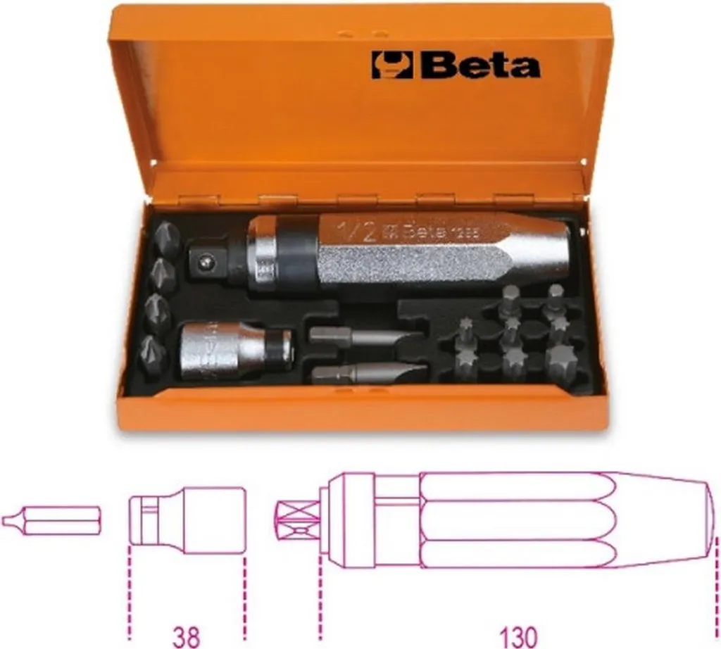 Tournevis à frapper professionnel Beta 1295/c14 en coffret métallique