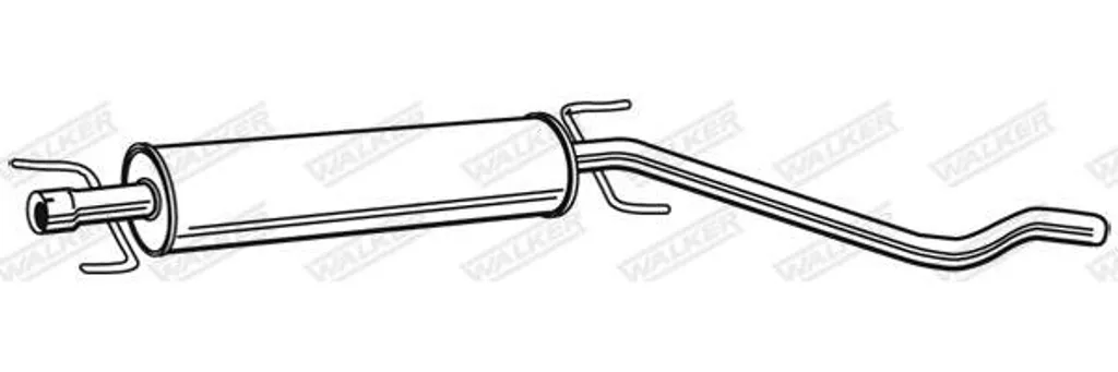 Silencieux Central WALKER 23144 OE 13115644 pour Astra H et Astra A04