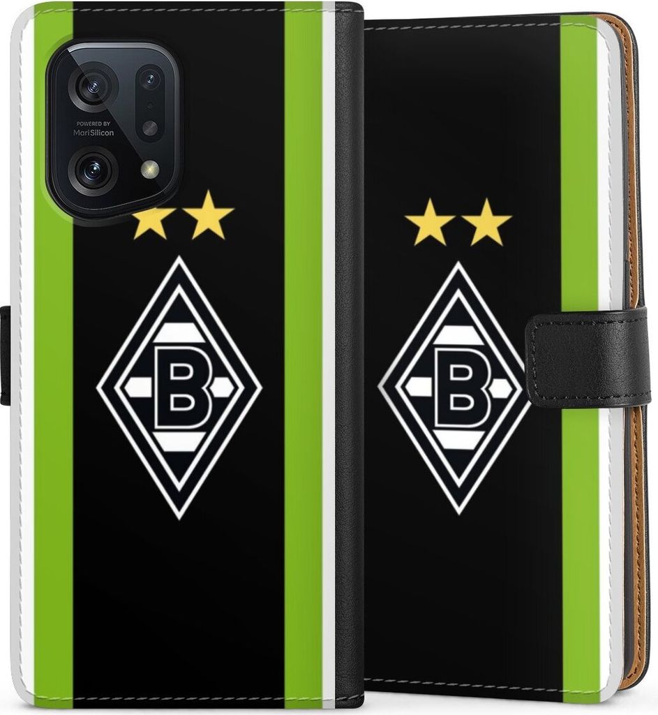 DeinDesign Klapphülle für Oppo Find X5 Handytasche Lederhülle Tasche Borussia Mönchengladbach Gladbach Logo