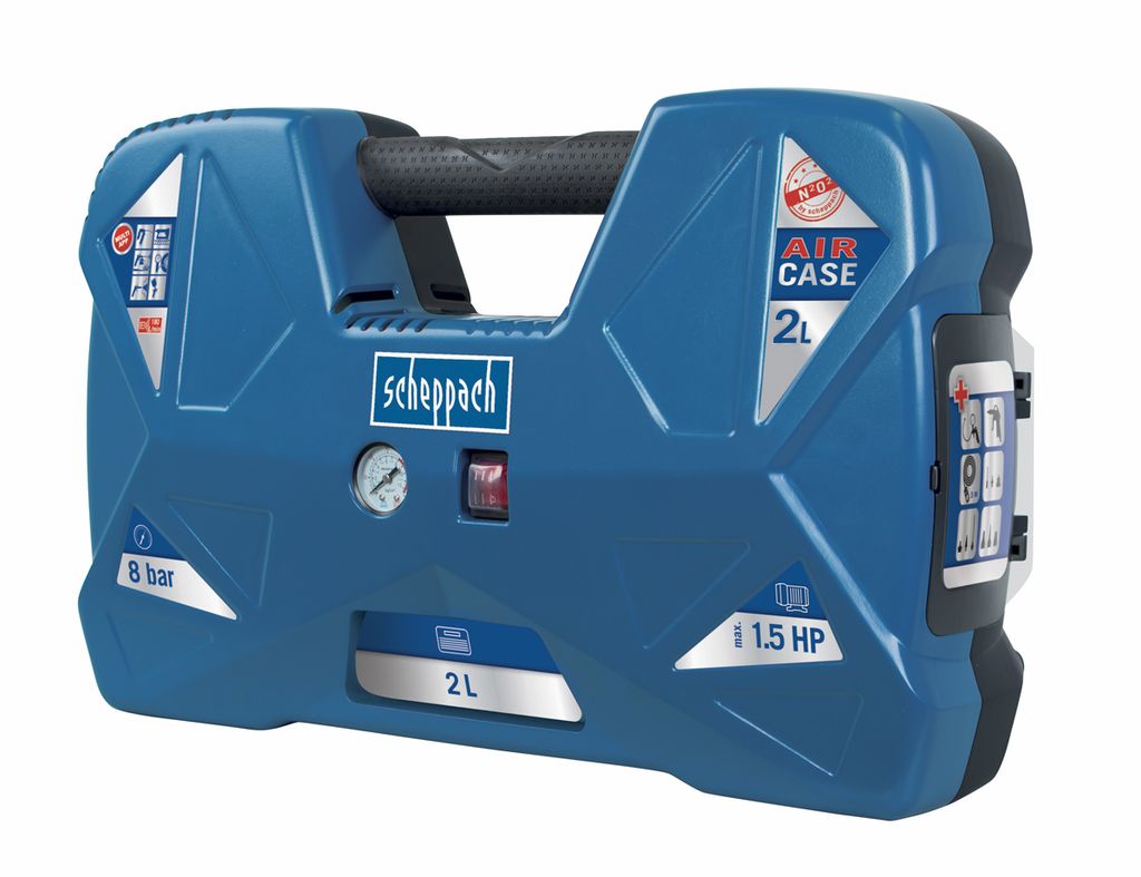 Scheppach Druckluft-Kompressor Aircase 2 l 8 bar Zdjęcie produktu 