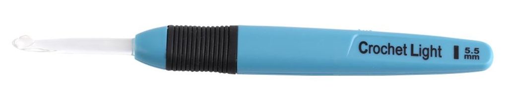 1 Stück LED-beleuchtete Häkelnadel, Stricknadeln, Web- und Nähzubehör (5,5 mm)