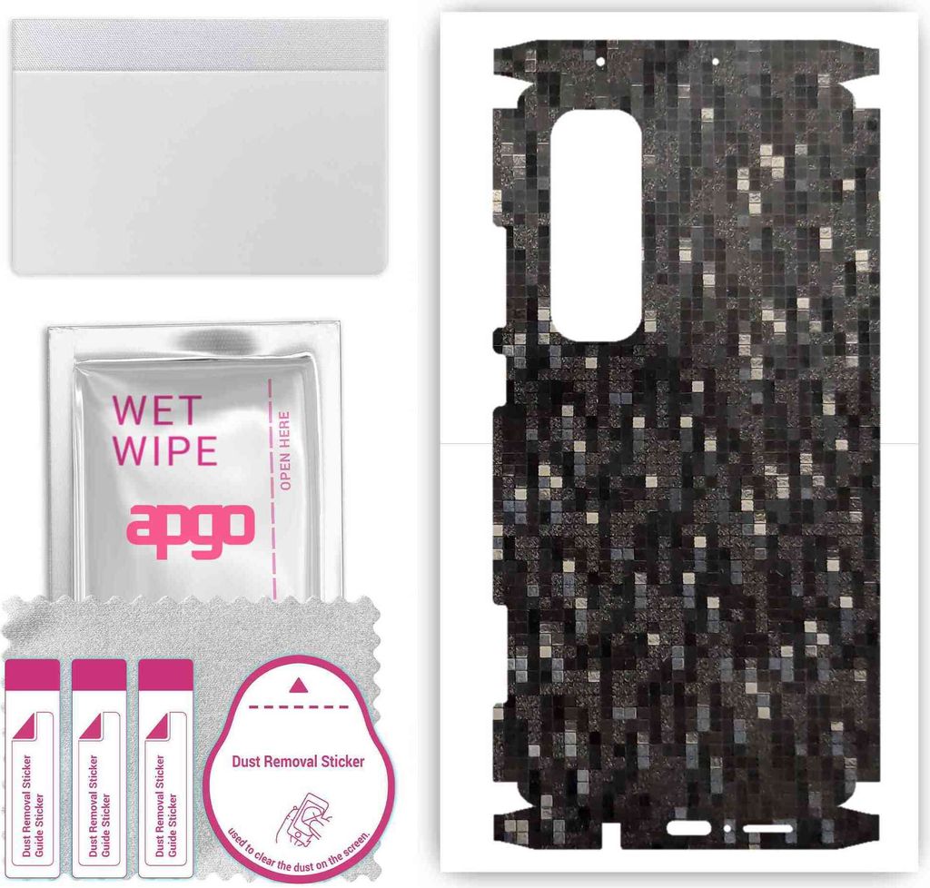 apgo Rückseite + Seiten Schutzfolie, Skin, kompatibel mit Xiaomi Mi Note 10 Lite, Hinten Displayschutzfolie aus Vinylfolie, kratzfest, einfache Mo...