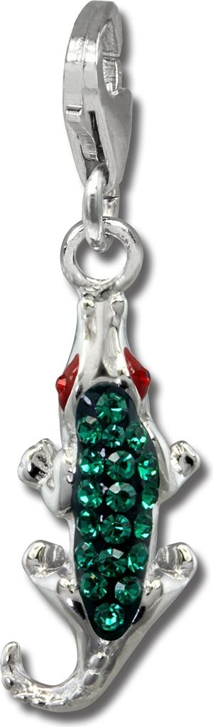 SilberDream grün Charm Krokodil Zirkonia Damen 925 Silber Charmsanhänger GSC572G