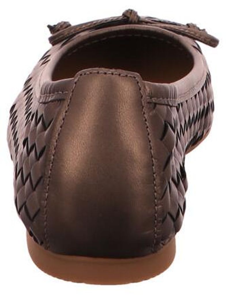 Gabor Satin Metallic smog Ballerina Grau in Gr. 37.5