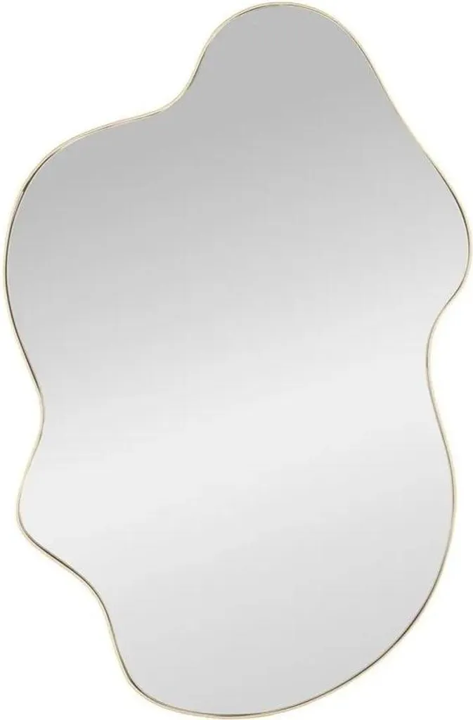 Miroir design ESSENT gold avec cadre fin doré pour une déco moderne