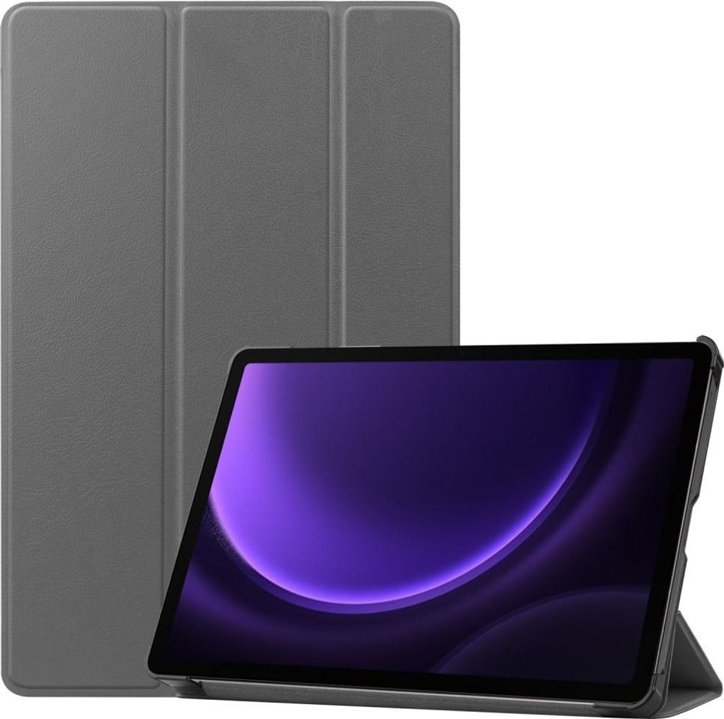 Samsung Galaxy Tab S10 FE / S9 FE Hülle - Coverup Tri-Fold Ständer Klapphülle mit Schlaf/Wach-Funktion - Grau