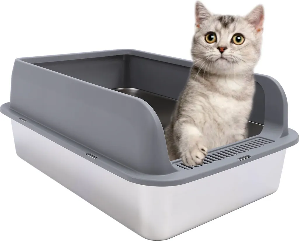 Lettiera XL Acciaio Inox Inodore - La Soluzione Definitiva per Gatti