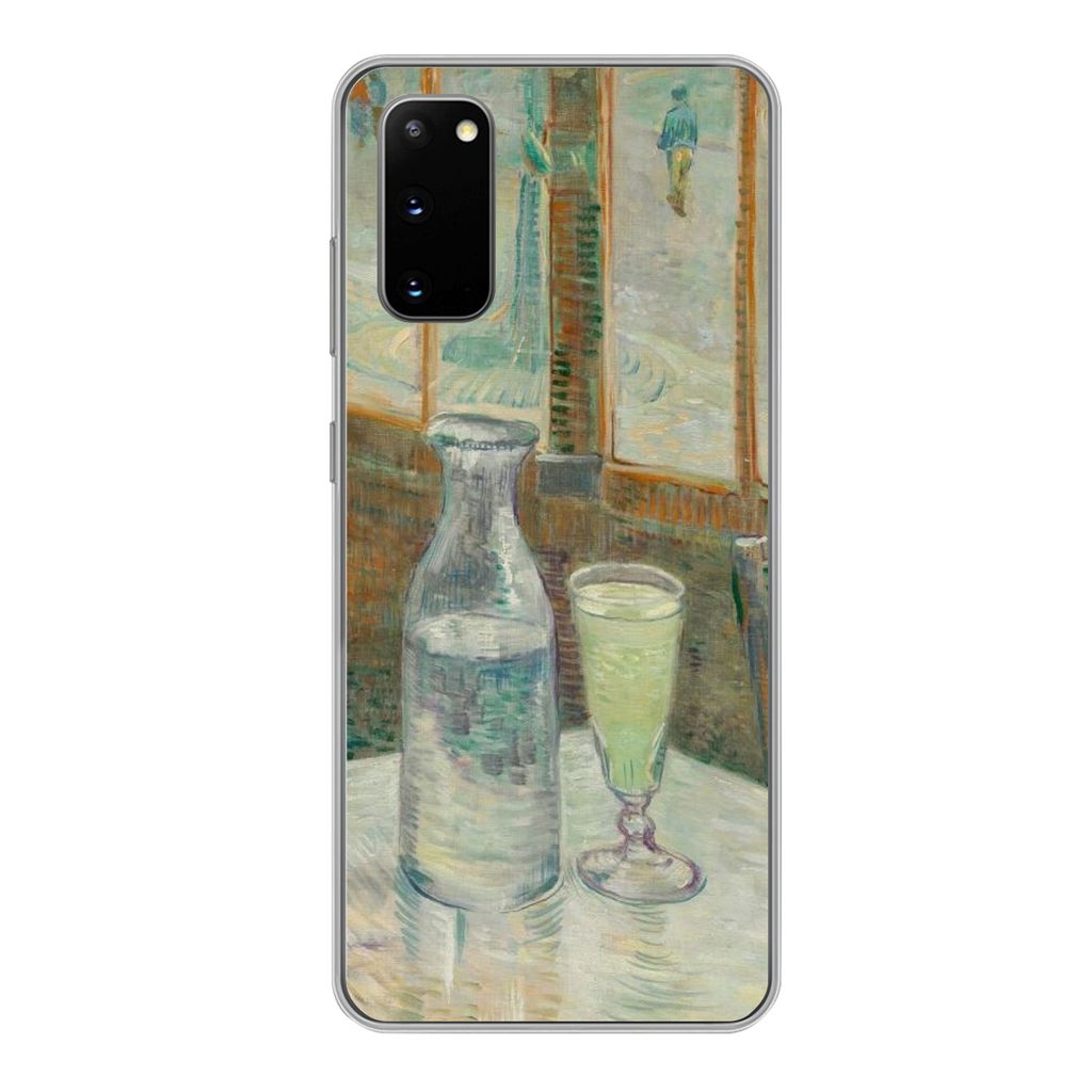 MuchoWow Handyhülle Schutzhülle Hülle für Samsung Galaxy S20 Couchtisch mit Absinth - Vincent van Gogh Silikon Softcase Handy Hülle - Bild