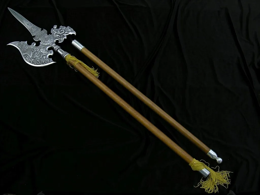 Grande Hellebarde décorative de 211 cm en acier - Décoration médiévale - 2