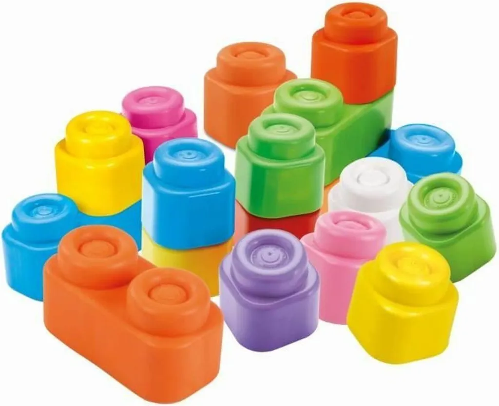 Jeu de construction Clementoni 20 pièces : briques souples pour bébé