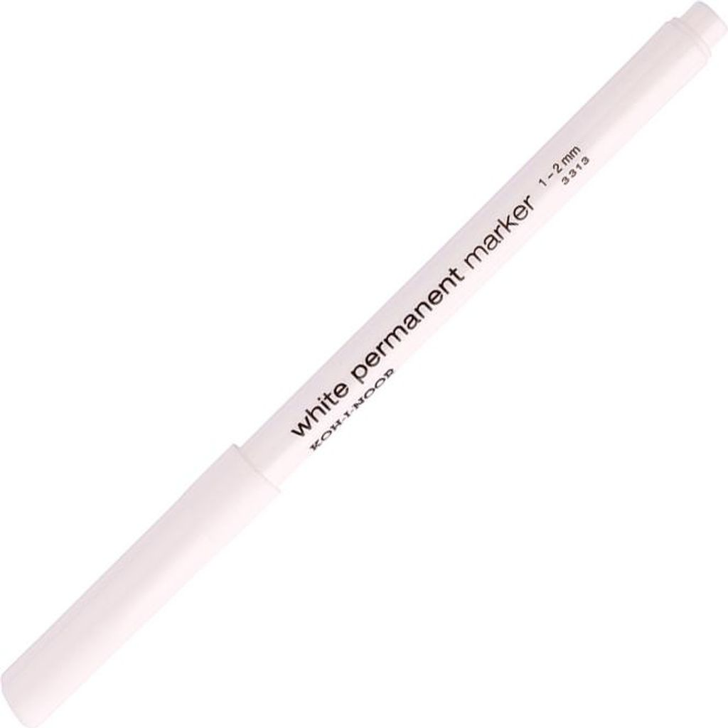PERMANENT DÜNNER WEISSER MARKER runder wasserfester Marker Produktbild 