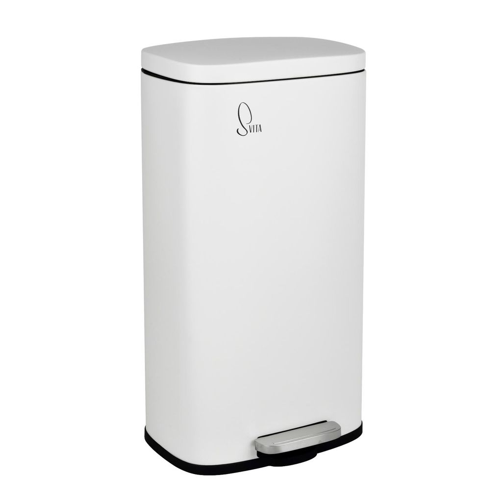 SVITA TQ30 Poubelle blanche 30L Poubelle à pédale Couvercle Image du produit 