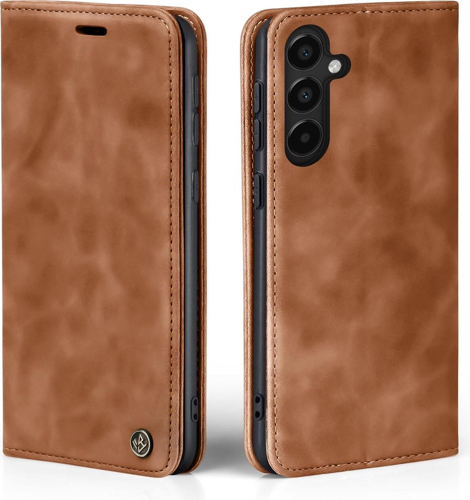Handy Hülle für Samsung Galaxy A16 / A16 5G Klapphülle Bookcase Flip Cover Handy Tasche Etui Farbe: Hellbraun