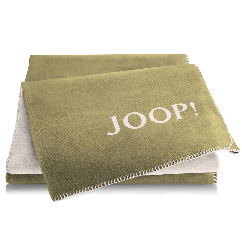Joop! Uni Doubleface Wohndecke Moos-Ecru 150x200 cm Baumwollmischung