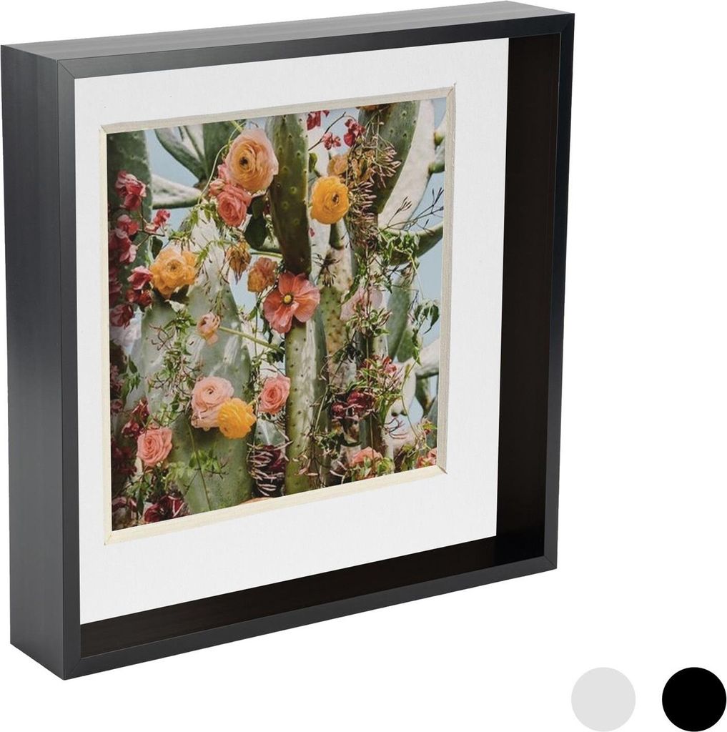 Nicola Spring 10 x 10 3D-Schatten-Tief Box Photo Frame - Craft Anzeigen Bilderrahmen mit 8 x 8 Mount - Schwarz