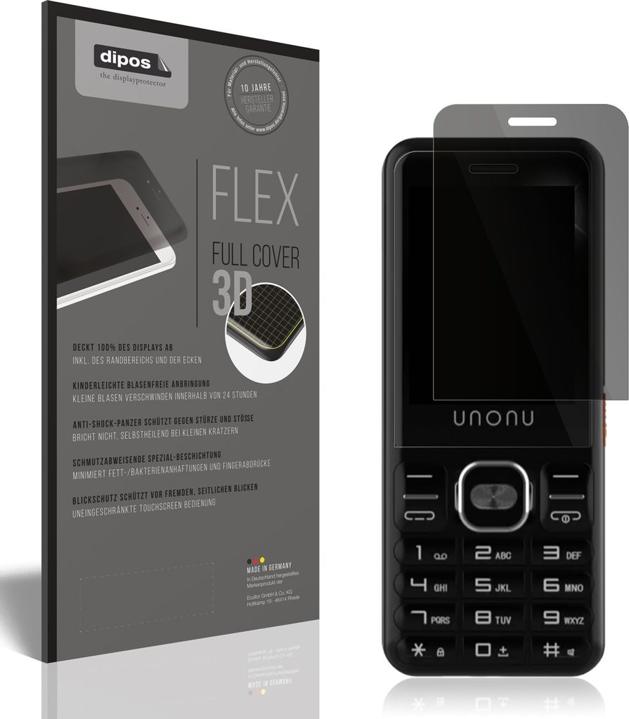 Full Cover Privacy Blickschutzfolie für Unonu U10L Folie Produktbild 