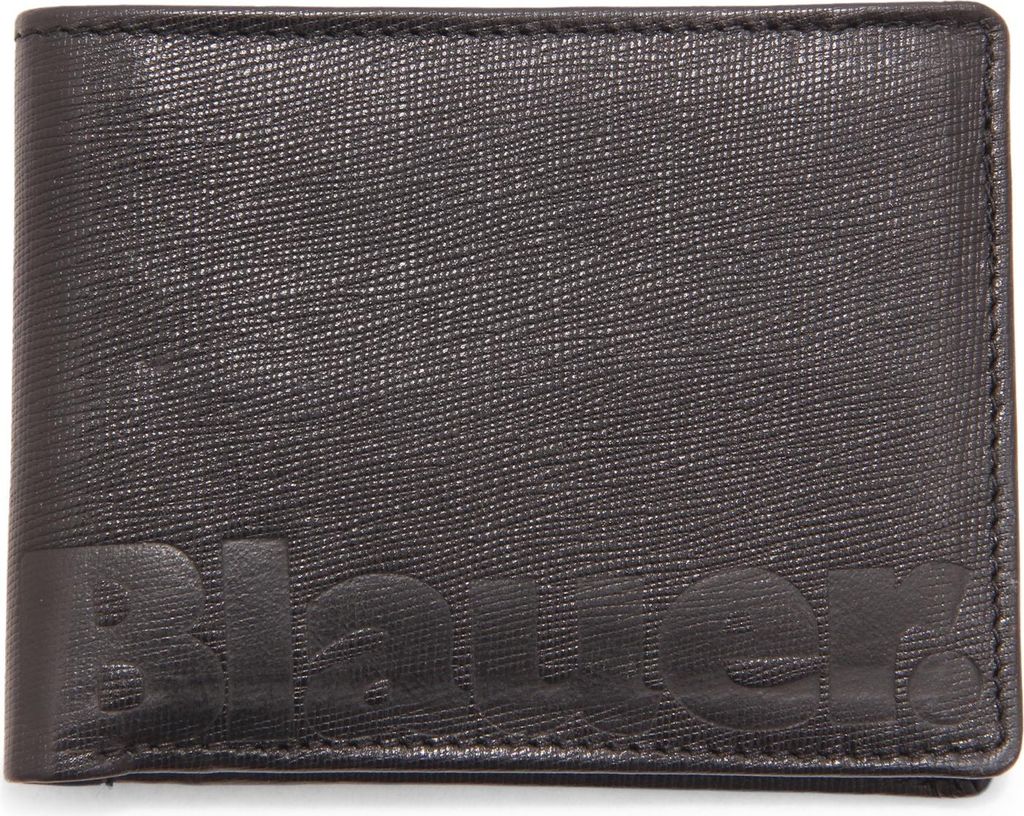 0472Az Portafoglio Uomo Blauer Almont Mann 12,5X9,5 Cm Geldbörse Schwarz