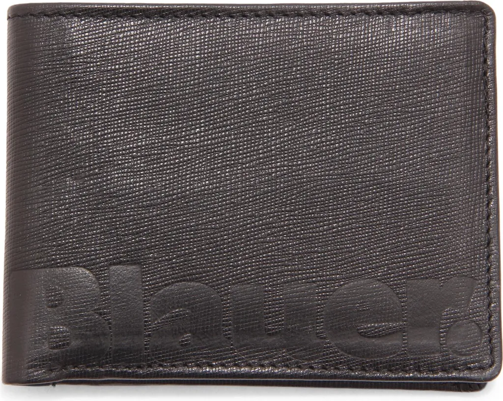 Blauer Almont 0472Az Portefeuille Homme en Cuir Noir 12,5x9,5 cm