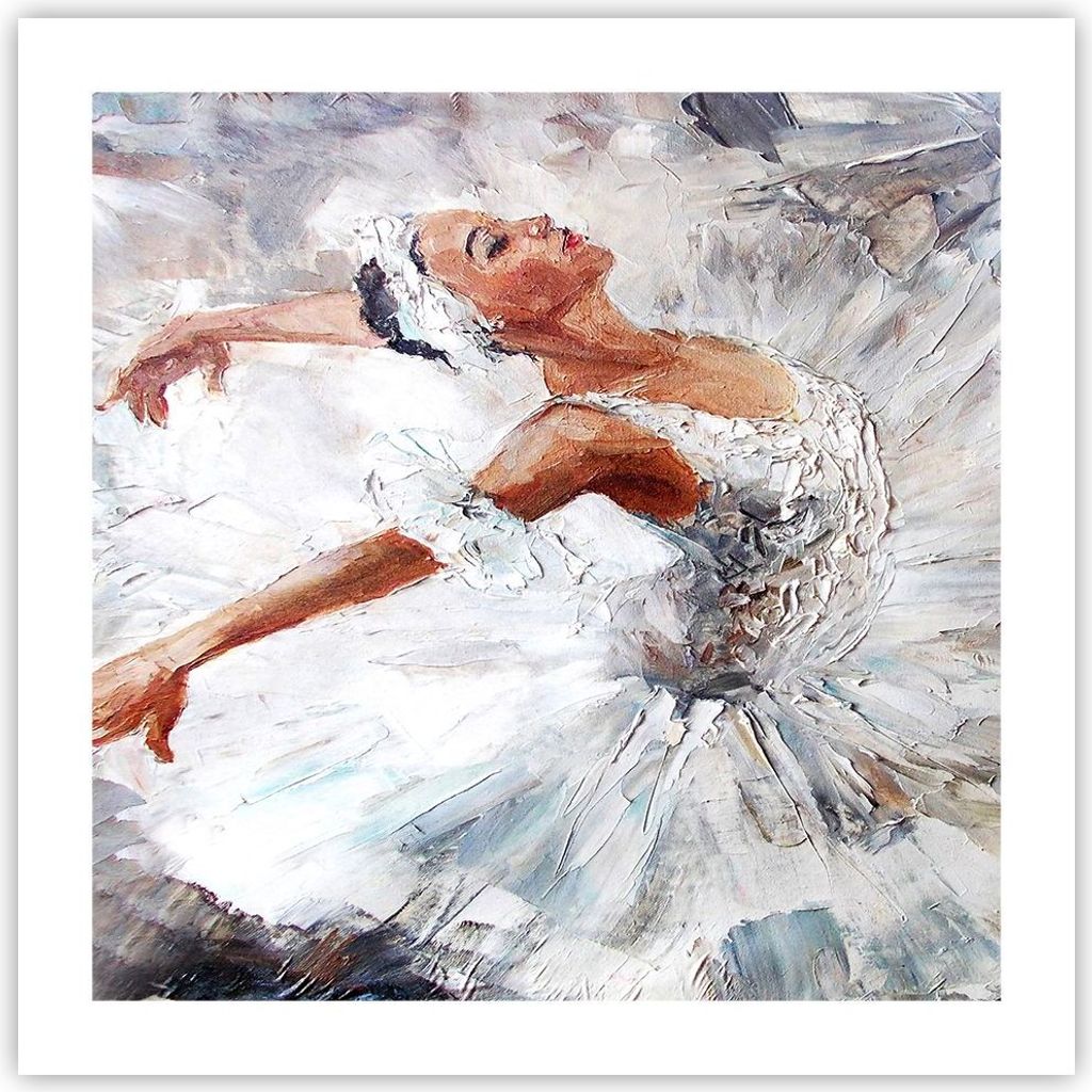 Poster - Poster ohne Rahmen - Frau Tanz Ballett Körper - 50x50 cm - Wand Bild - Wanddeko - Wandbilder - Kunstposter - Wandposter - Bilder - Kunstd...