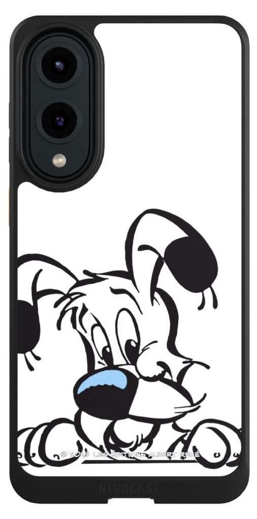 NIVOCASE Hülle für Samsung Galaxy S25 Edge Handyhülle NIVOcore Case Schwarz Comic Idefix Offizielles Lizenzprodukt
