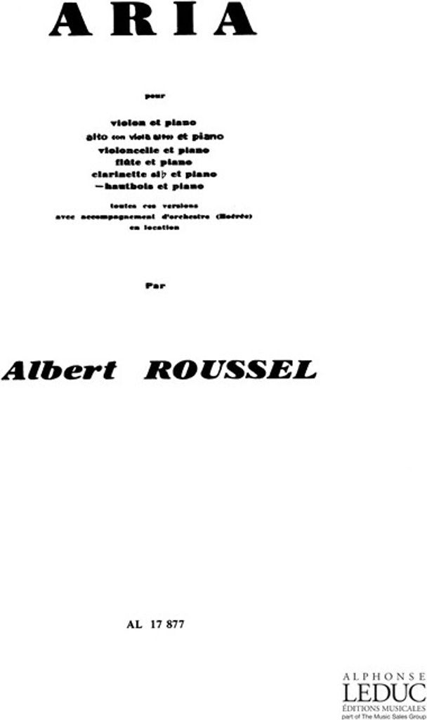 Aria pour hautbois et piano