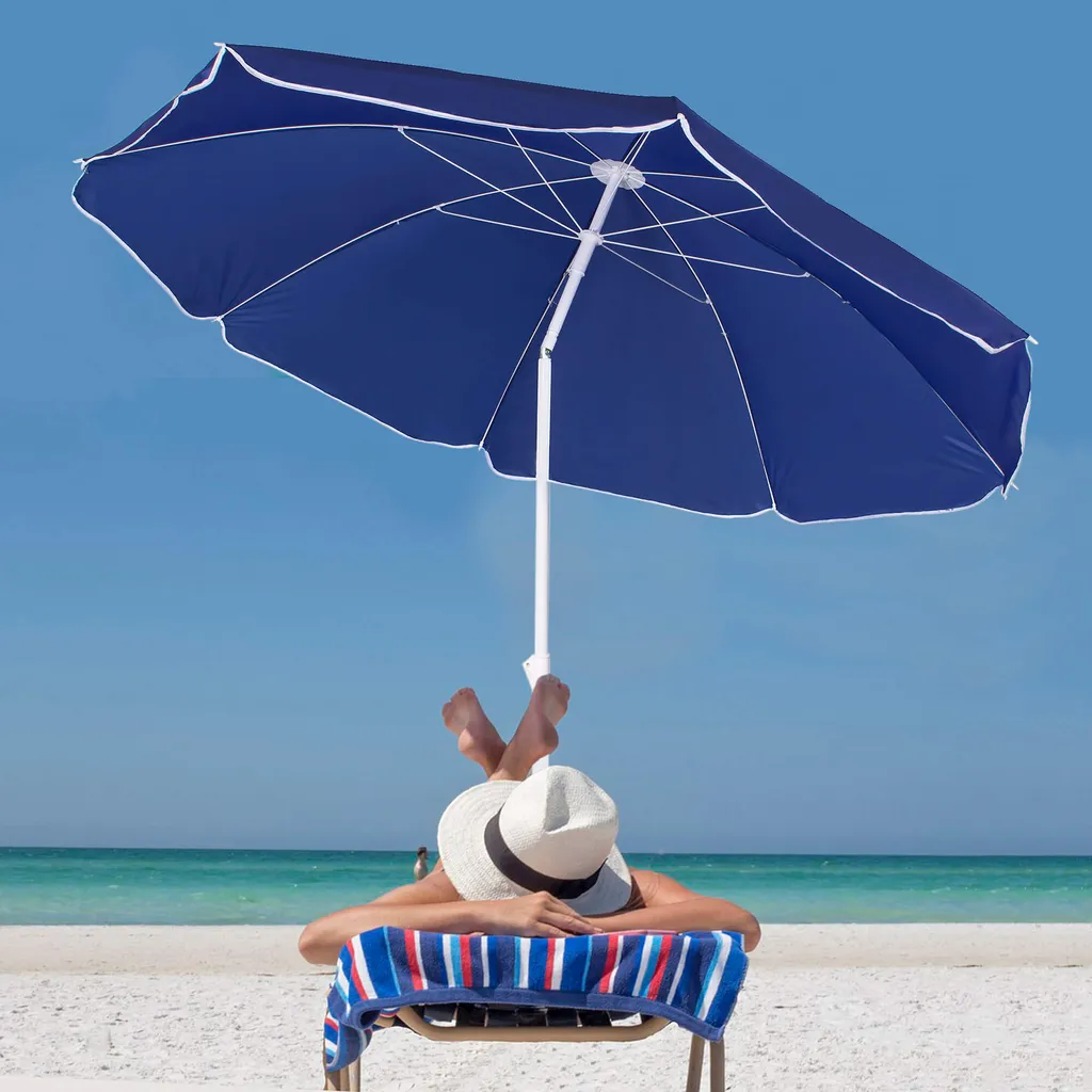 Atyhao Gancio per Ombrellone, 2 Pezzi in Plastica a 4 Punte per Asciugamano Cappello per Occhiali da Sole Supporto per Ombrellone da Spiaggia Gancio per Ombrello Gancio per Ombrello(Blu