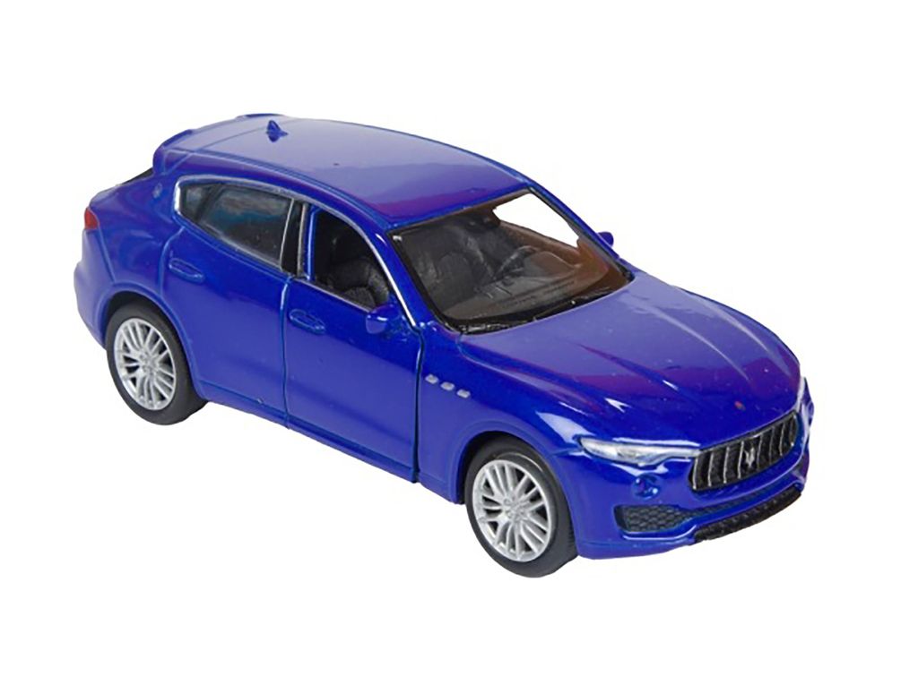 Maserati Levante Modellauto aus Metall mit Rückzug Modell Auto Spielzeugauto 67 (Blau-Metallic)