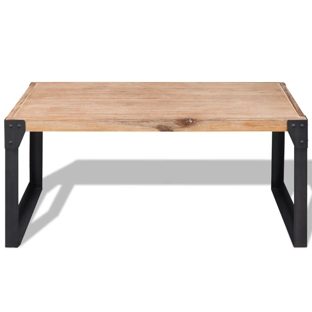 Table Basse de Salon pour Intérieur Moderne en Bois d'Acacia 100x60cm