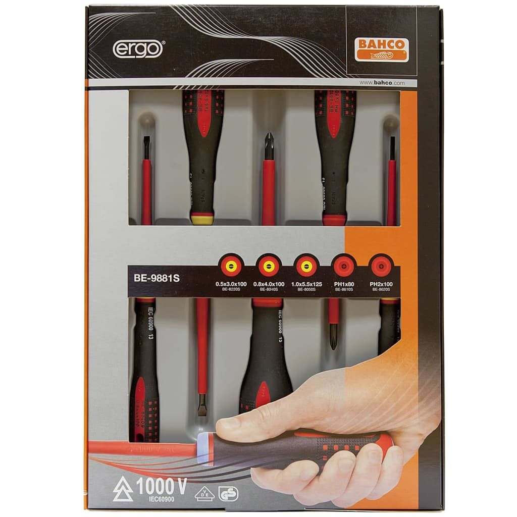 BAHCO Fünfteiliges Ergonomisches Schraubendreher-Set BE-9881S