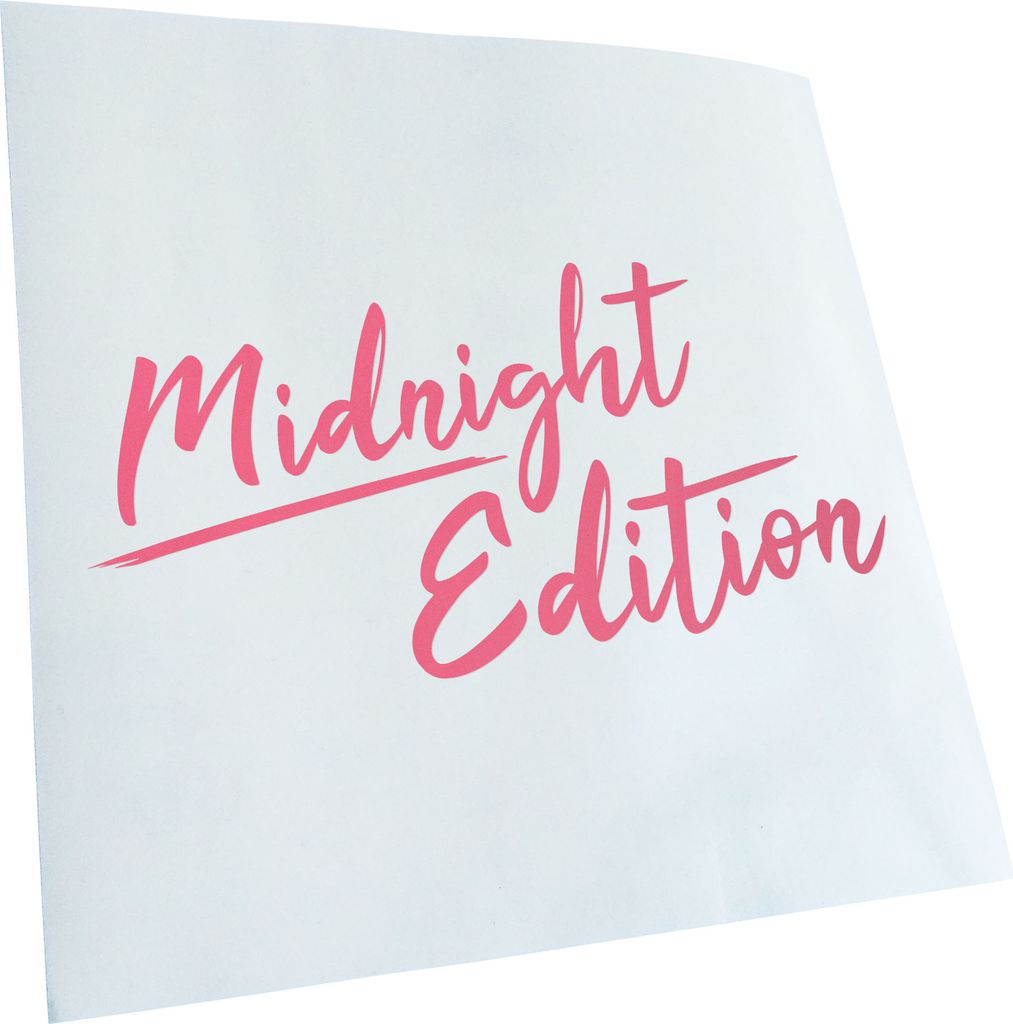 Kiwistar - Autoaufkleber - Midnight Edition - Hellrosa - 60x30cm - Aufkleber für Auto, Laptop, Fahrrad, LKW, Motorrad Mehrfarbig JDM Decal Racing