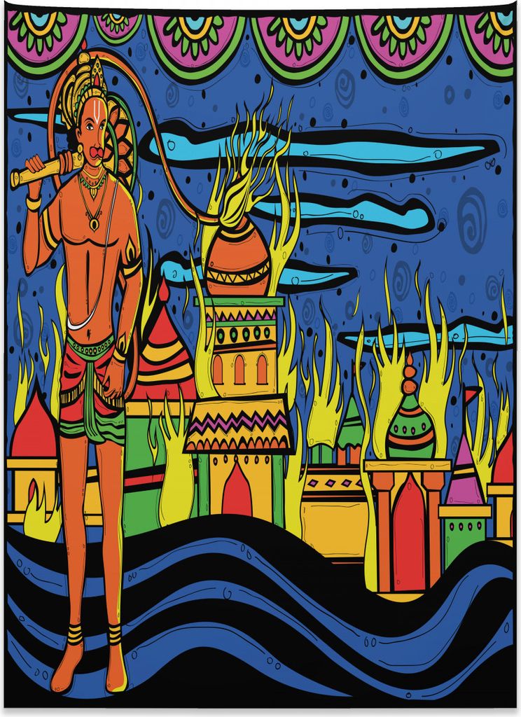 Abakuhaus orientalisch Wandteppich, Böhmische orientalische Kunst aus Weiches Mikrofaser Stoff Kein Verblassen Klare Farben Waschbar, 110 x 150 cm...