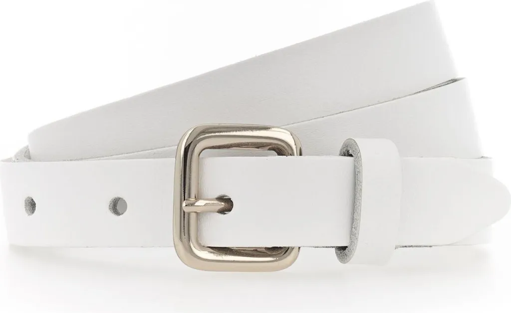 Vanzetti Pelle cintura 20mm Leather Belt W95 White bianco