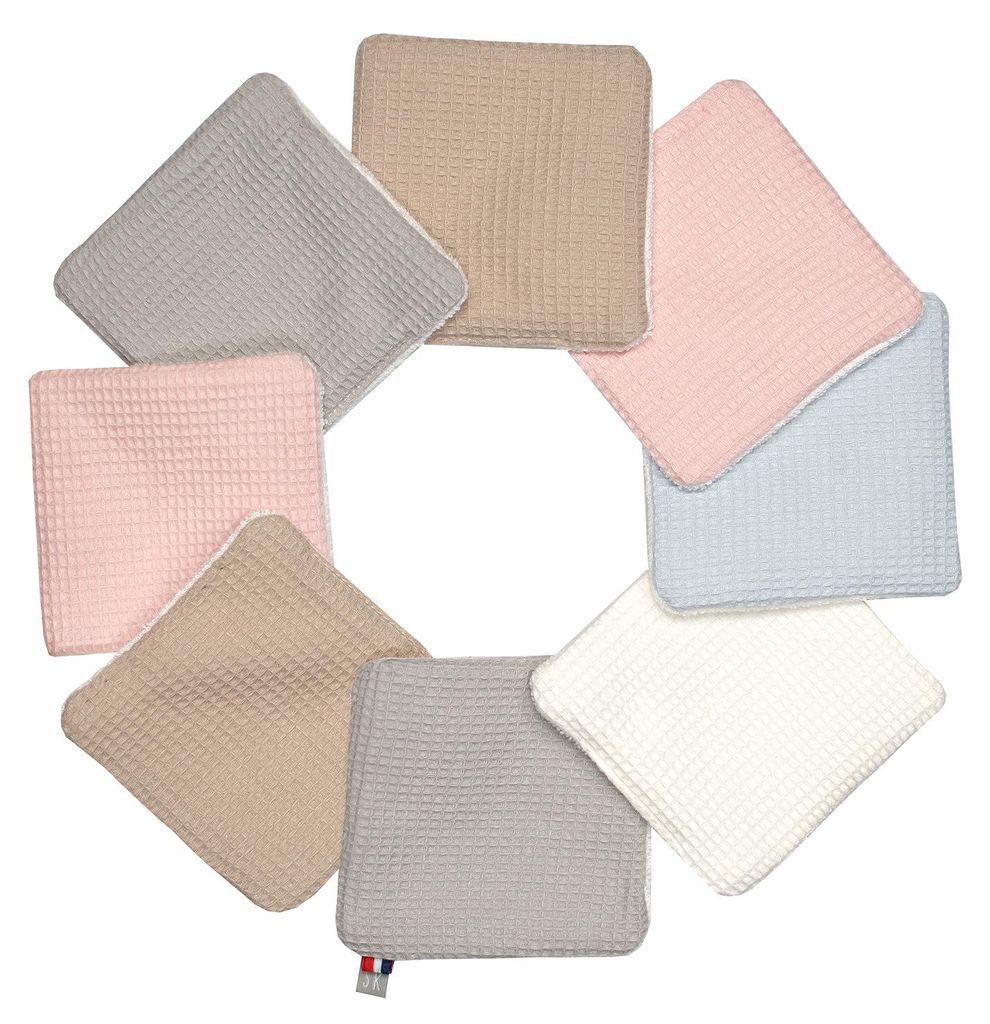 Waschbare Baby Waschlappen 8er Luna - 10x10 cm - Mehrfarbig | by SEVIRA KIDS