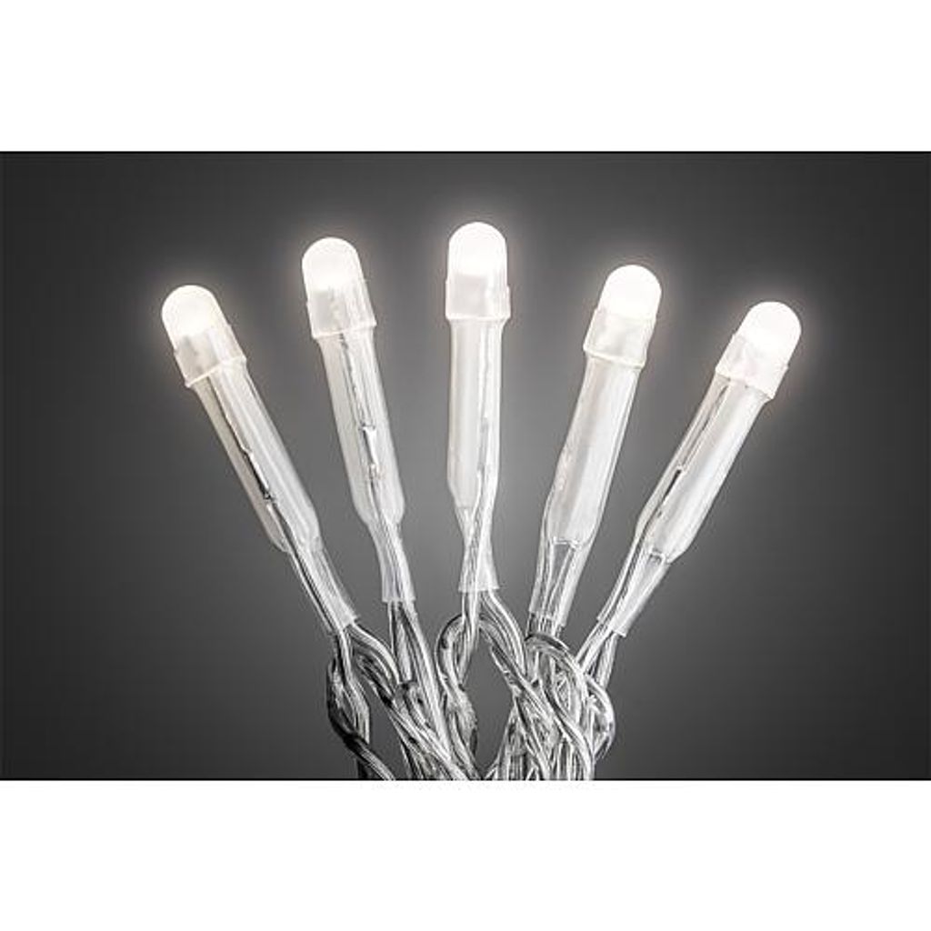 Konstsmide Weihnachtsbeleuchtung Micro LED Lichterkette gefrostet 20 warmweiße Dioden