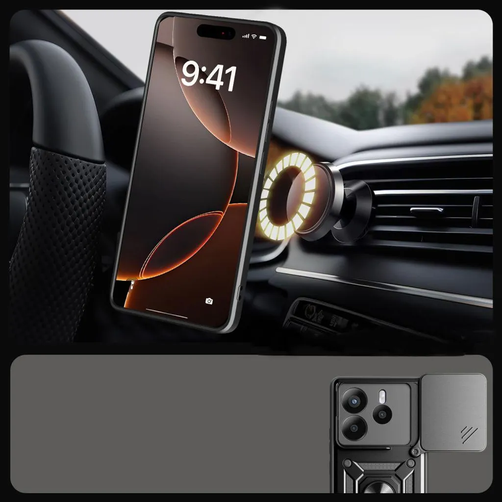 Tech-Protect Camshield Pro Xiaomi Redmi Note 14 5G Nero Opaco - Cover Blindata - 4