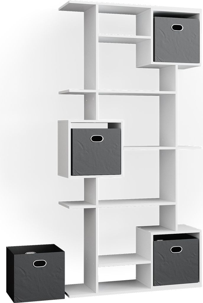 Dělicí stěna Vicco Cube Bílá 92 x 187.7 cm se 2 skládacími Obrázek produktu 