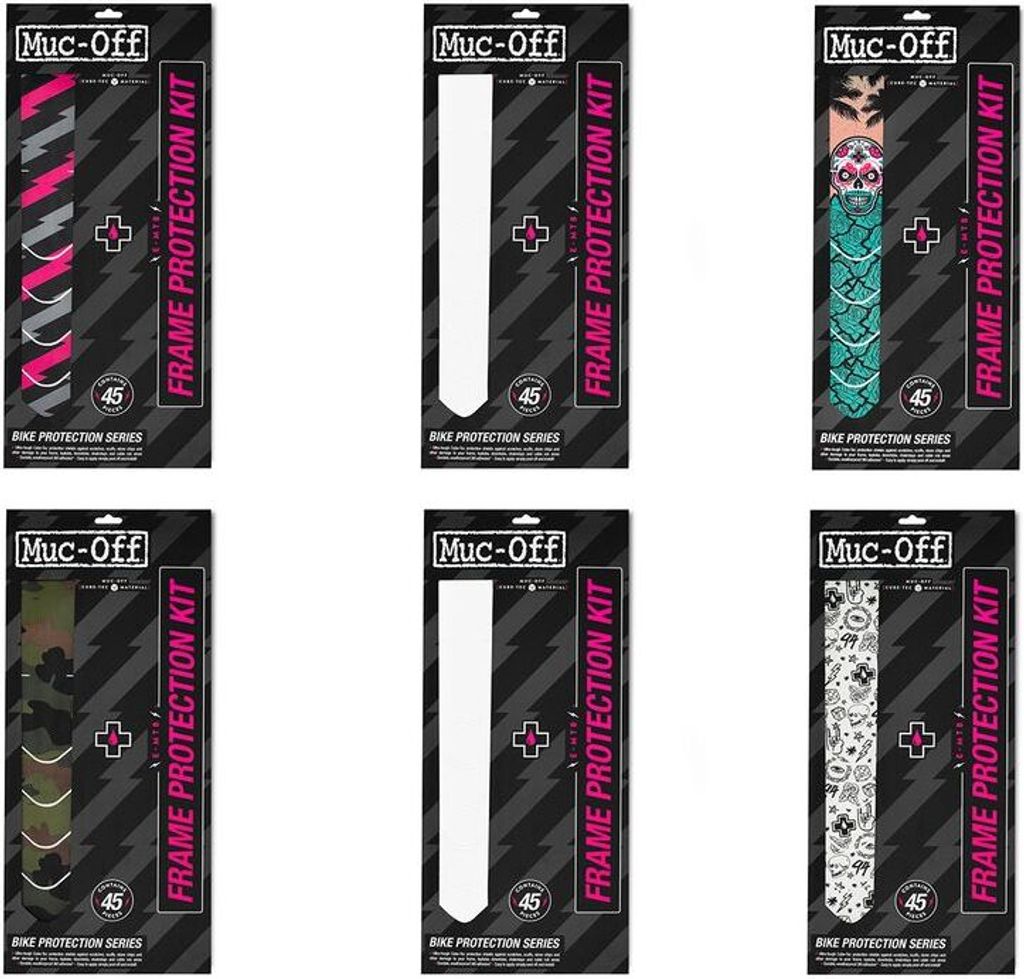Muc Off Rahmenschutzfolien Frame Protection Kit E-MTB, Camo - Schwarz Grün