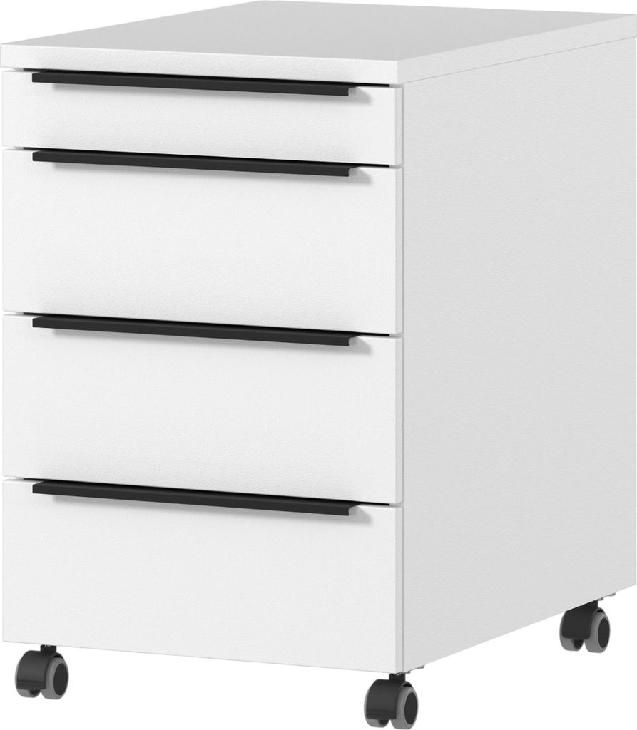 bümö Home Space Rollcontainer ohne Schloss - Nachbildung: Weiß